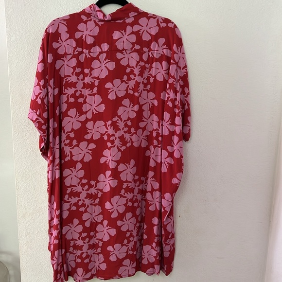 Yireh Red Floral Women's Dress - Picture 2 of 4